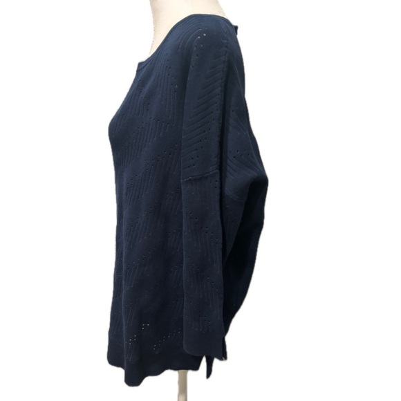 Kinross Navy 100% Cotton New Without Tags Sweater - Picture 4 of 6